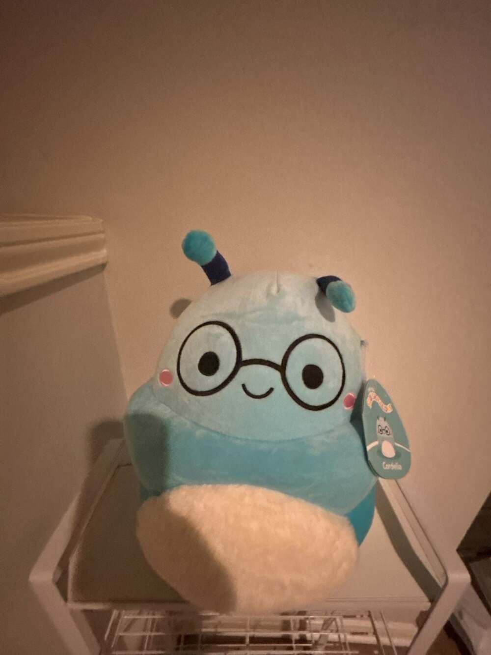 Squishmallows Cordelia the Blue Caterpillar Plush with Glasses
